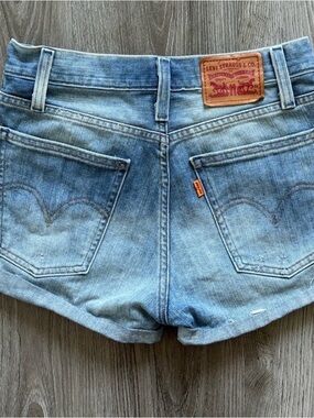 Levi's Light Blue Denim Cutoff Jean Shorts